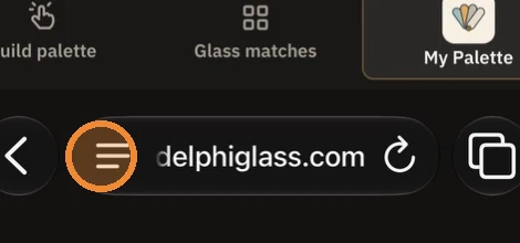 Safari address bar with the menu button circled on the left